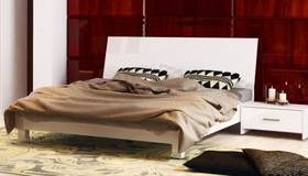 Кровать Рома белый глянец