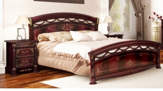 Кровать Роселла перо рубино